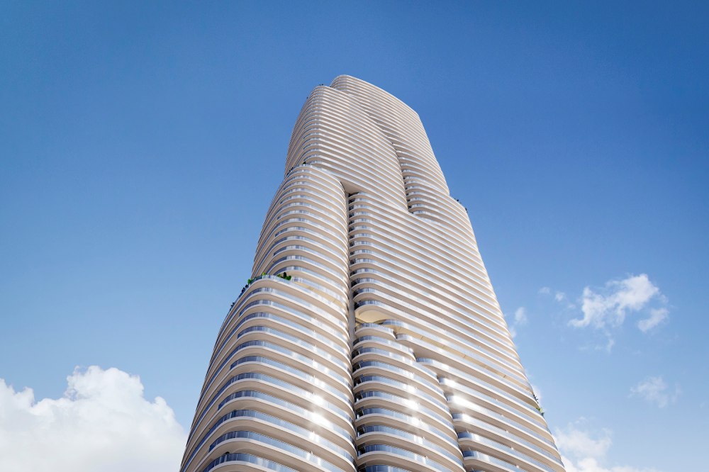 TM Tower — fasáda rezidenční věže